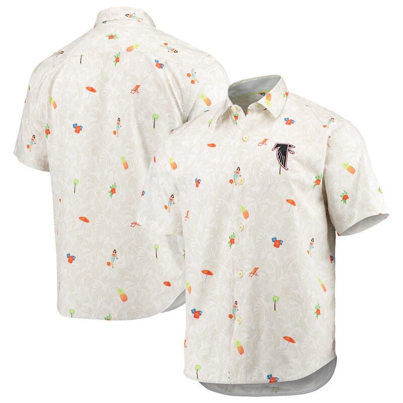 Atlanta Falcons - Košile "Beach cation" - bílá, z minulosti, tkaná, na knoflíky