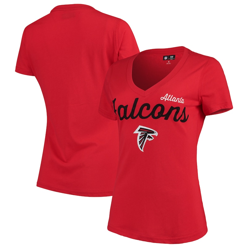 Atlanta Falcons - Tričko "Post Season" dámské - výstřih do V, červené