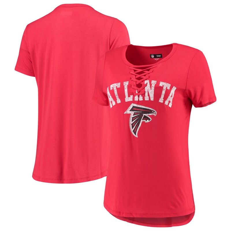 Atlanta Falcons - Tričko "Athletic" dámské - červené, se šněrováním