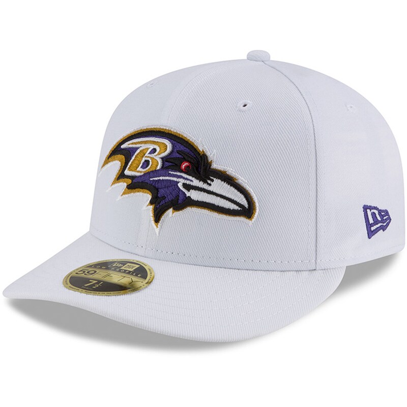 Baltimore Ravens - Kšiltovka 59FIFTY pevná "Omaha" - bílá, nižší profil