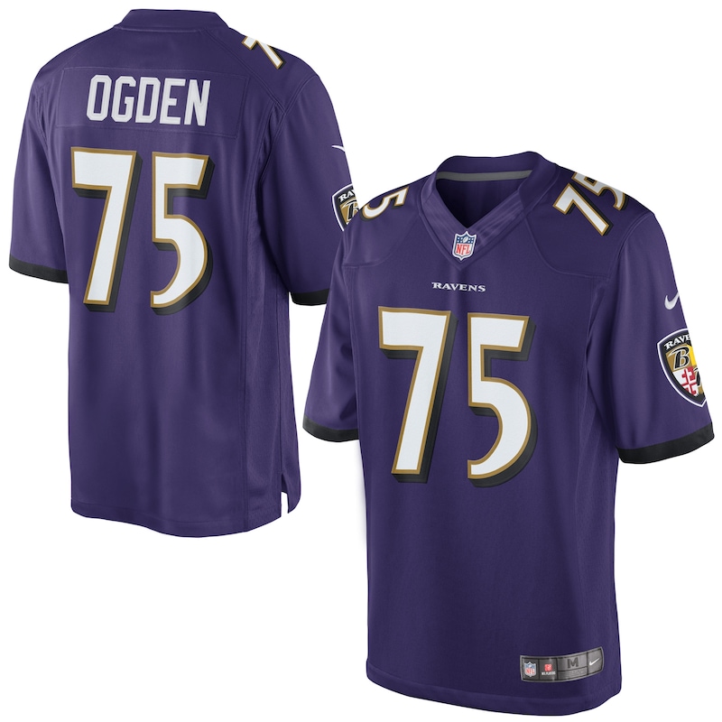Baltimore Ravens - Dres fotbalový "Limited" - bývalý hráč, fialový, Jonathan Ogden