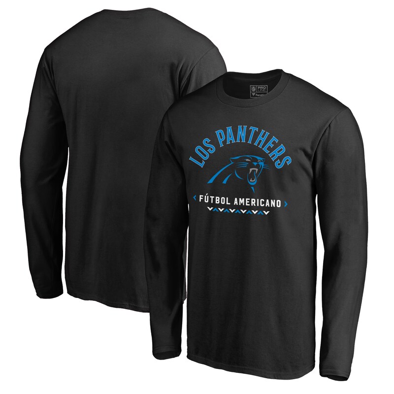 Carolina Panthers - Tričko "Futbol Americano" - dlouhý rukáv, černé