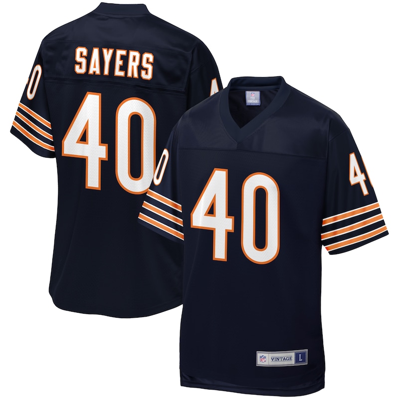 Chicago Bears - Dres fotbalový - bývalý hráč, Gale Sayers, námořnická modř