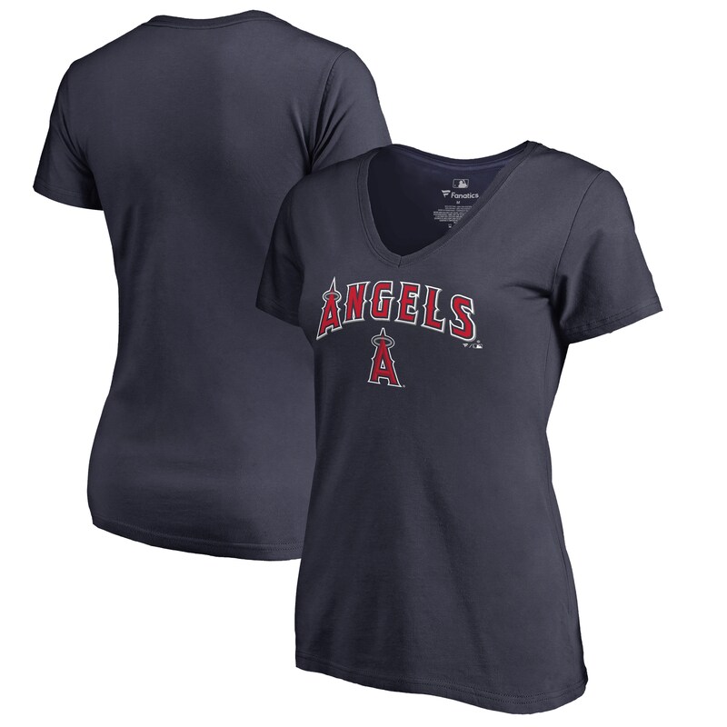 Los Angeles Angels of Anaheim - Tričko "Lockup" dámské - námořnická modř