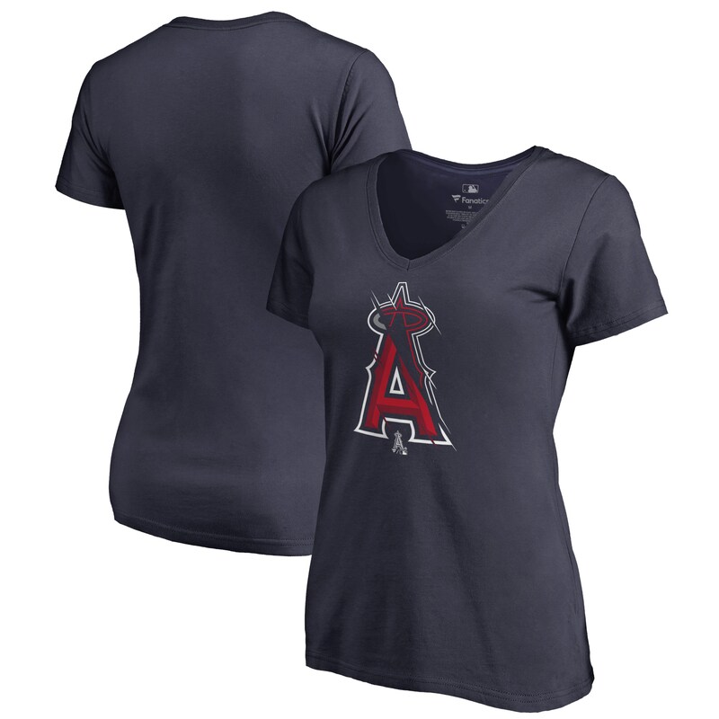 Los Angeles Angels of Anaheim - Tričko "X Ray" dámské - výstřih do V, námořnická modř