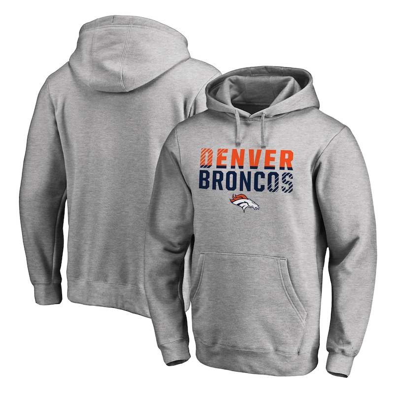 Denver Broncos - Mikina s kapucí "Iconic Fade Out" - popelavá
