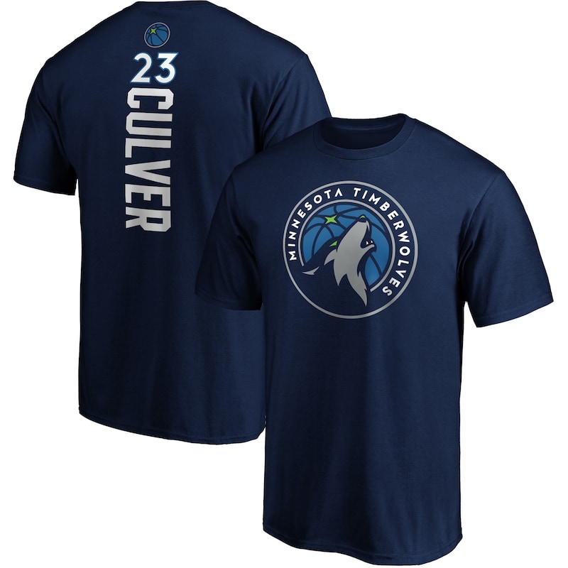 Minnesota Timberwolves - Tričko "Playmaker Name & Number Logo" - Jarrett Culver, námořnická modř