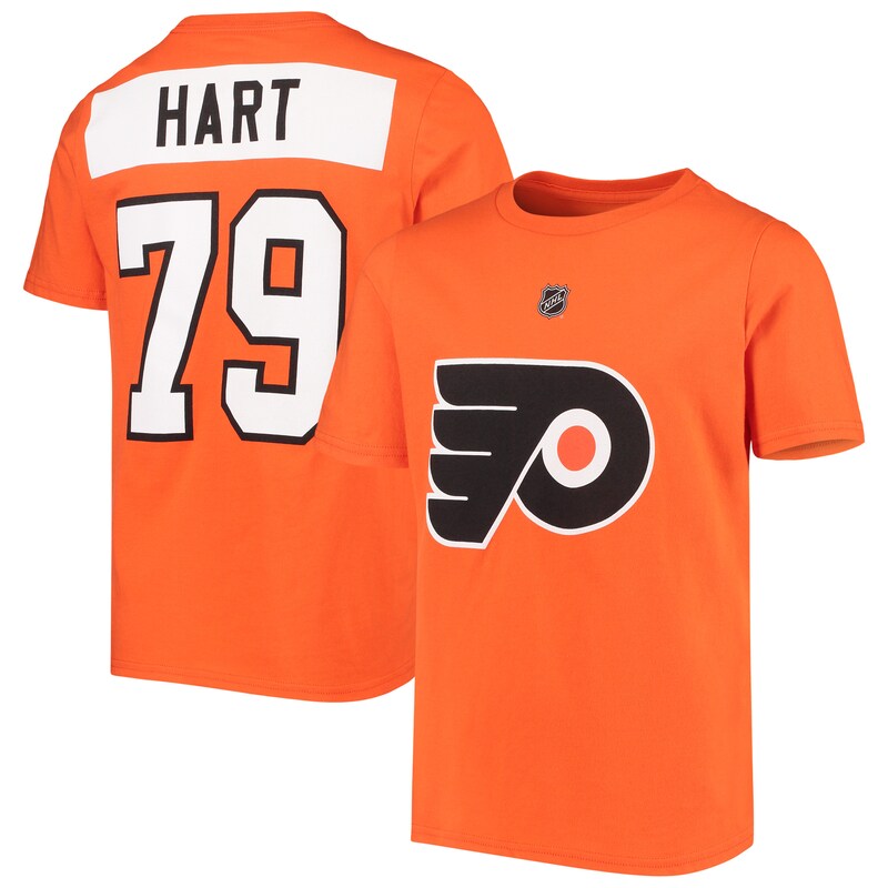Philadelphia Flyers - Tričko "Captain Name & Number" dětské - oranžové, Carter Hart