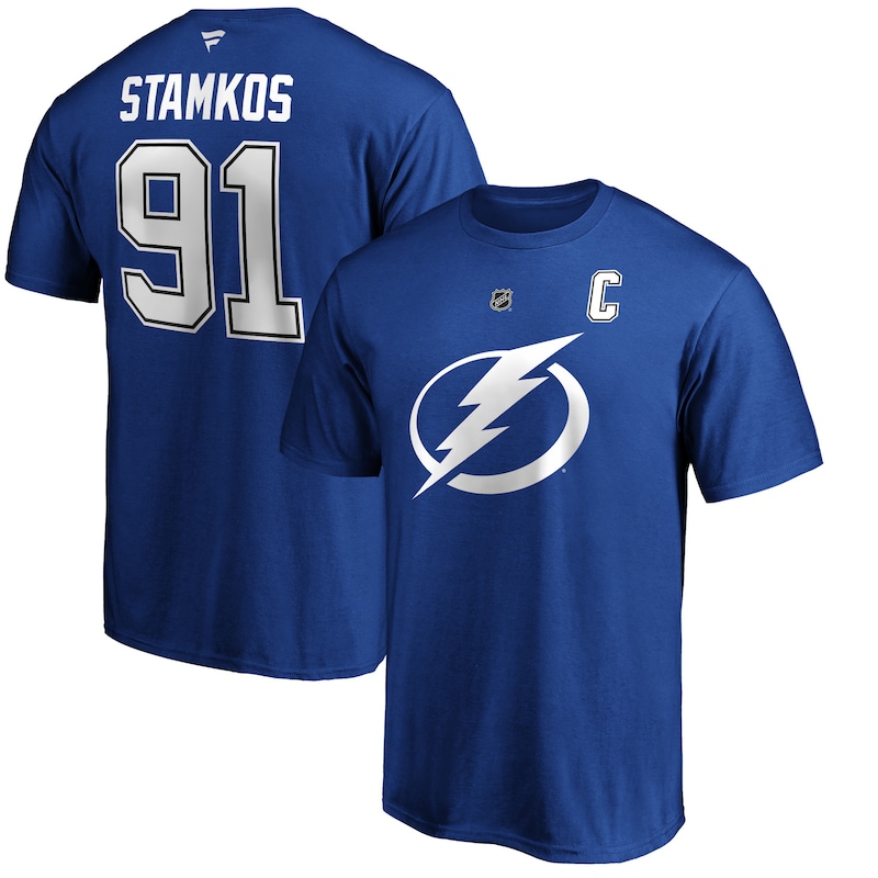 Tampa Bay Lightning - Tričko "Name & Number" - autentické, modré, Steven Stamkos