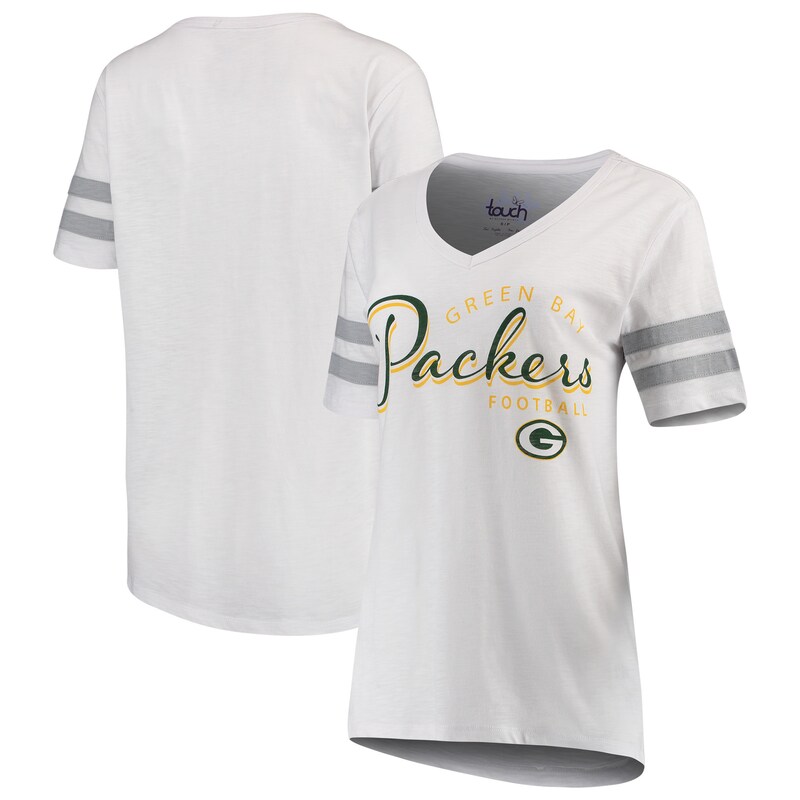 Green Bay Packers - Tričko "Triple Play" dámské - výstřih do V, bílé