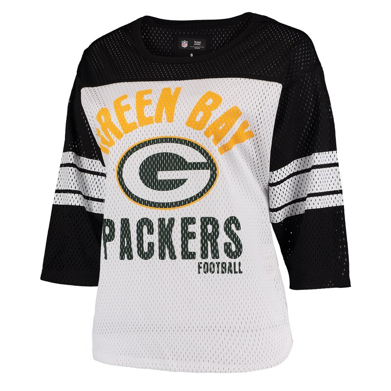 Green Bay Packers - Tričko "First" dámské - černobílé, tříčtvrteční rukáv
