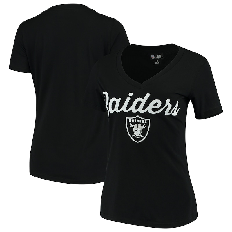 Oakland Raiders - Tričko "Post Season" dámské - výstřih do V, černé