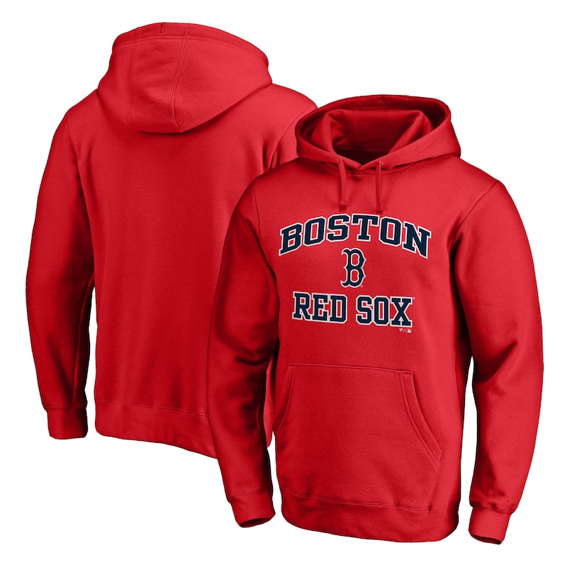 Boston Red Sox - Mikina s kapucí "Heart & Soul" - červená