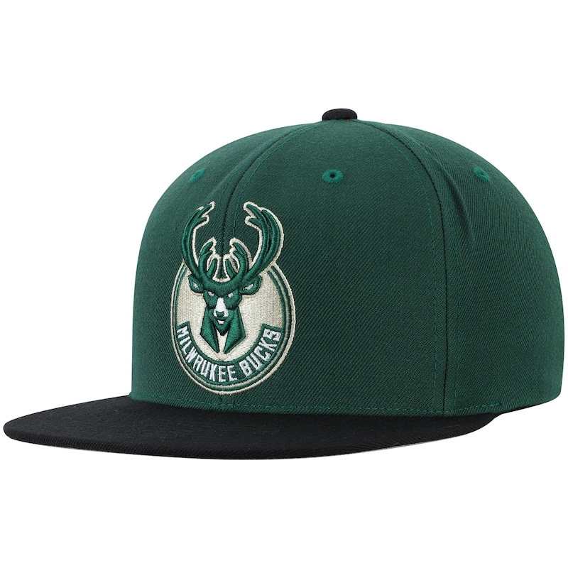 Milwaukee Bucks - Kšiltovka "Two Tone Wool" - snapback, černozelená