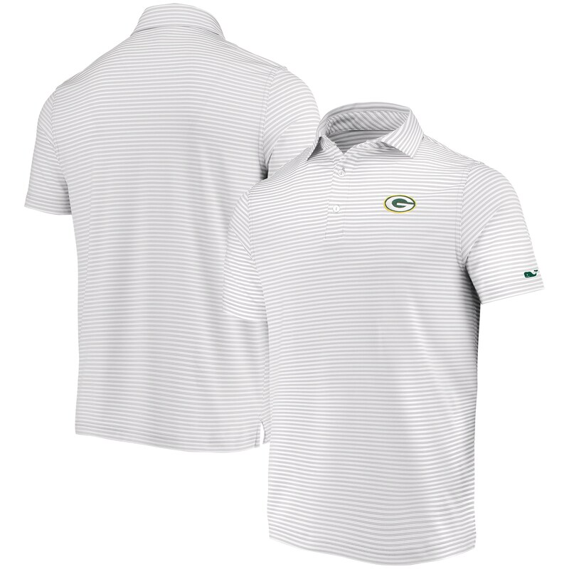 Green Bay Packers - Tričko s límečkem "Winstead" - s pruhy, bílošedé