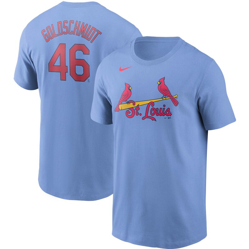 St. Louis Cardinals - Tričko "Name & Number" - světle modré, Paul Goldschmidt