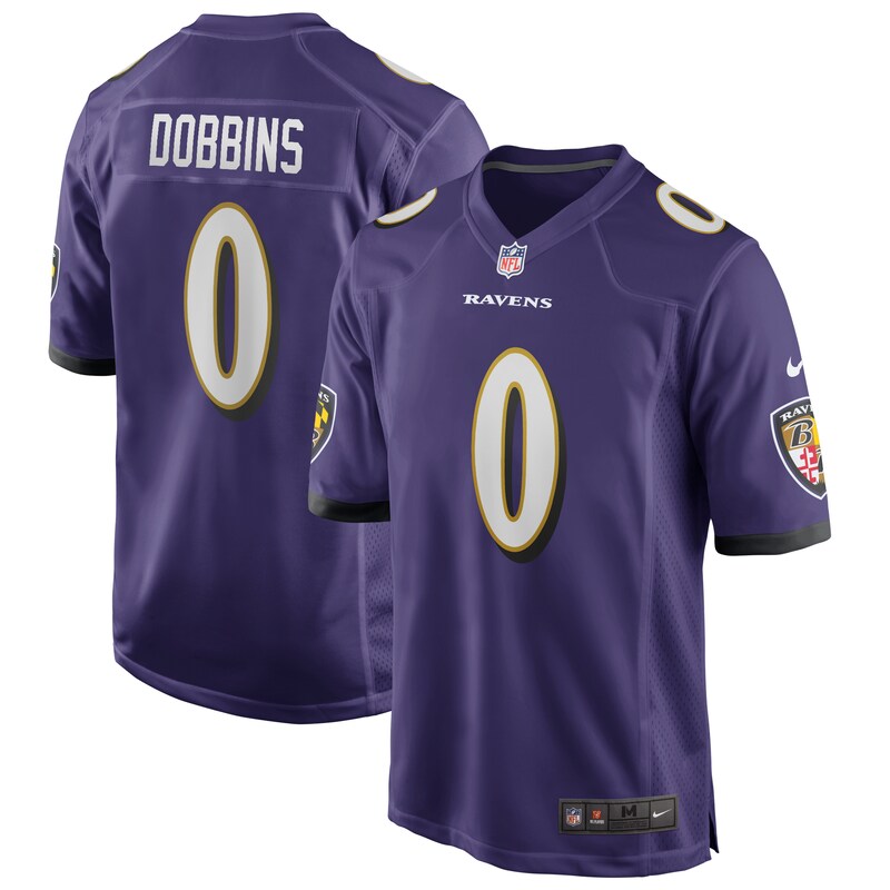 Baltimore Ravens - Dres fotbalový - výběr v draftu, J.K. Dobbins, fialový, 2020