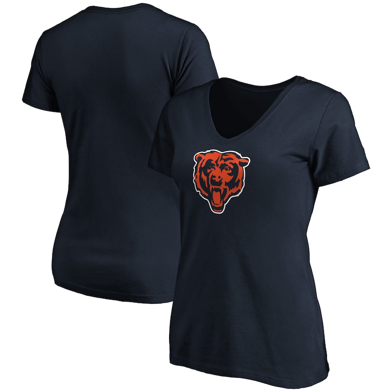 Chicago Bears - Tričko "Primary Logo" dámské - výstřih do V, námořnická modř