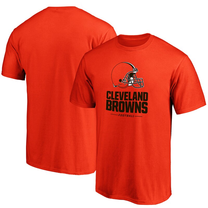 Cleveland Browns - Tričko "Lockup Logo" - oranžové