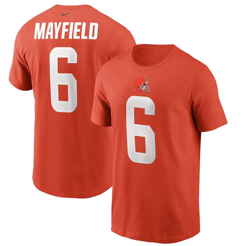 Cleveland Browns - Tričko "Name & Number" - oranžové, Baker Mayfield