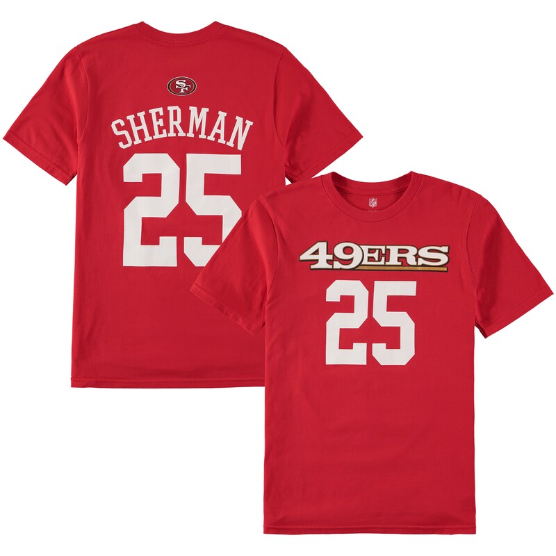 San Francisco 49ers - Tričko "Name & Number" dětské - červené, Richard Sherman, mainliner