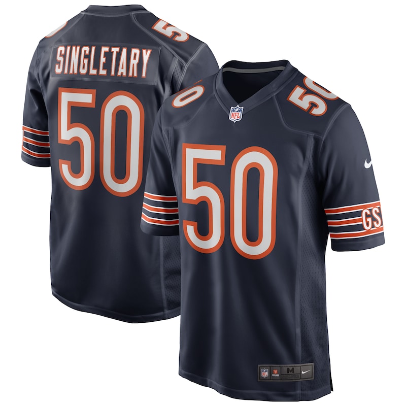 Chicago Bears - Dres fotbalový - bývalý hráč, Mike Singletary, námořnická modř