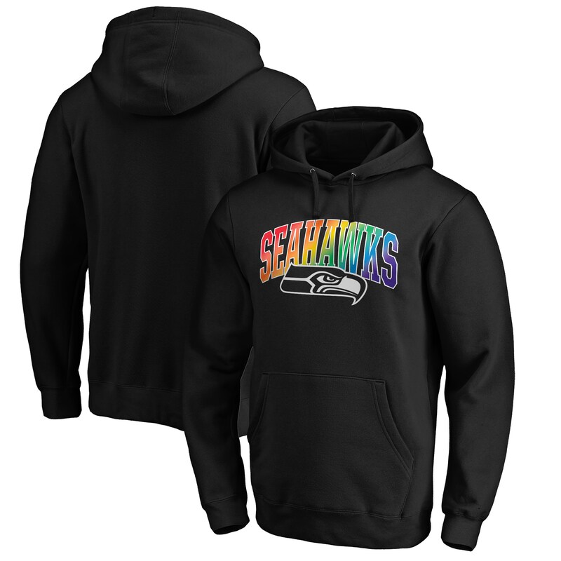 Seattle Seahawks - Mikina s kapucí "Pride Logo" - černá
