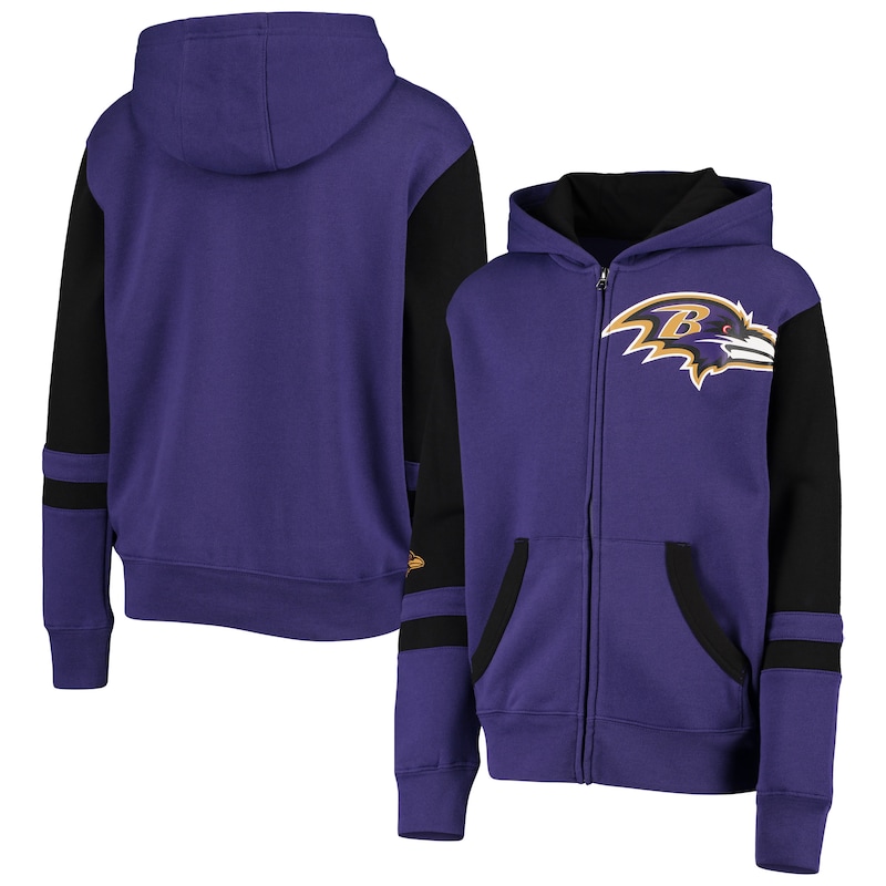 Baltimore Ravens - Mikina s kapucí "Stadium" dětská - na zip, fialová