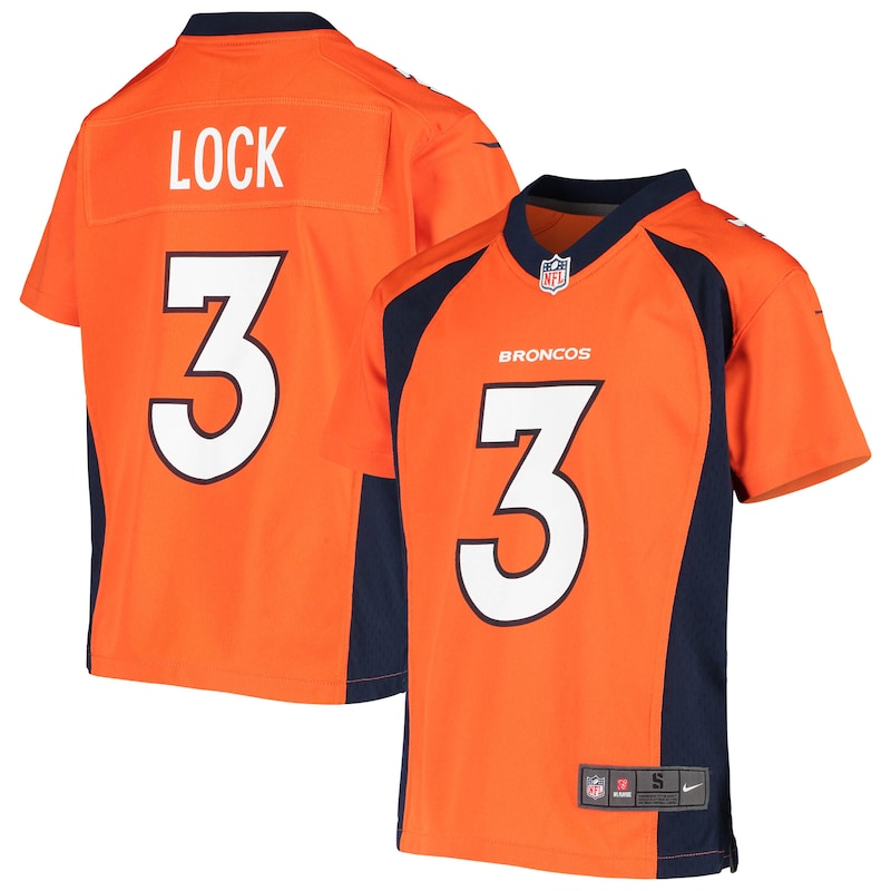 Denver Broncos - Dres fotbalový dětský - oranžový, Drew Lock
