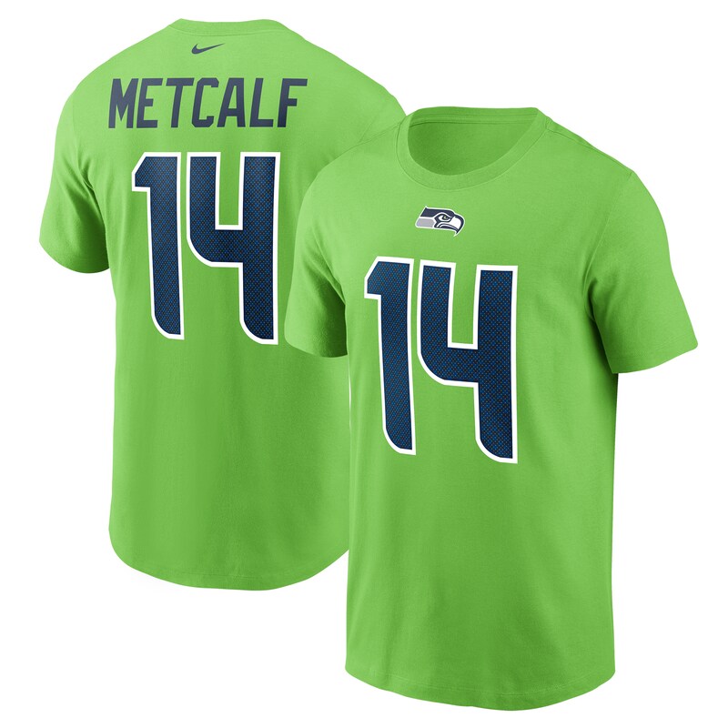 Seattle Seahawks - Tričko "Name & Number" - DK Metcalf, zelené
