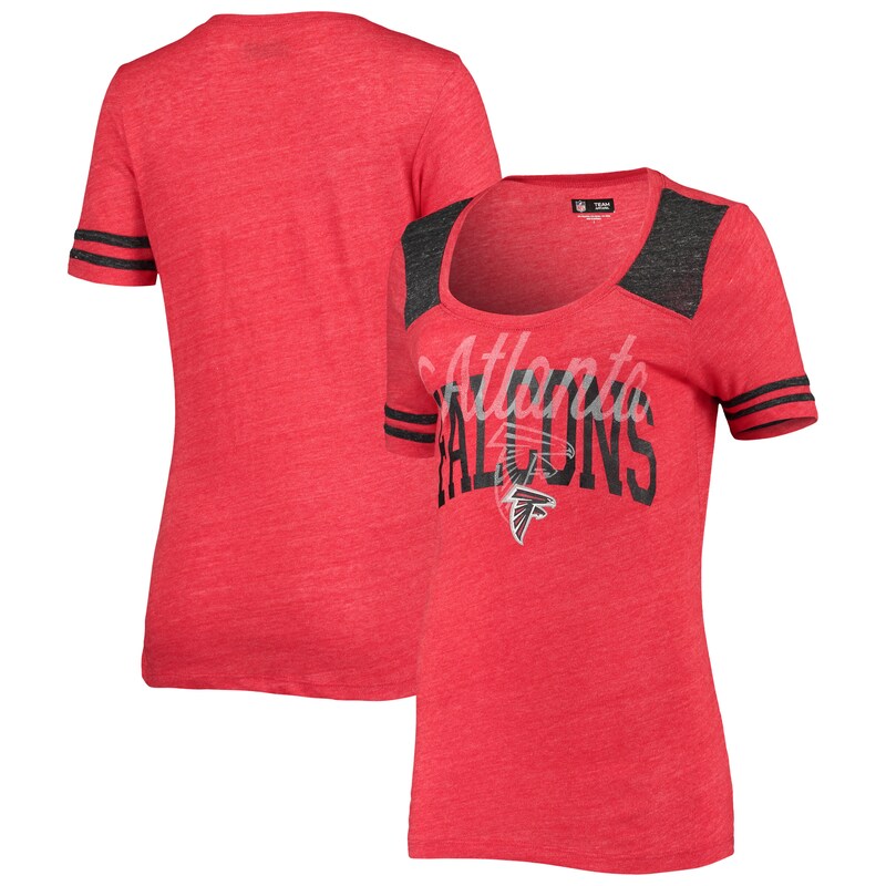 Atlanta Falcons - Tričko dámské - tri-blend, červené, velký výstřih