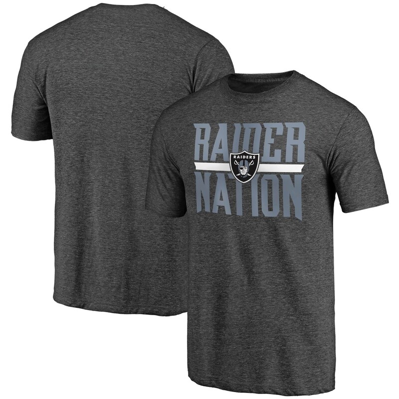 Las Vegas Raiders - Tričko "Hometown" - tri-blend, žíhané, tmavě šedé