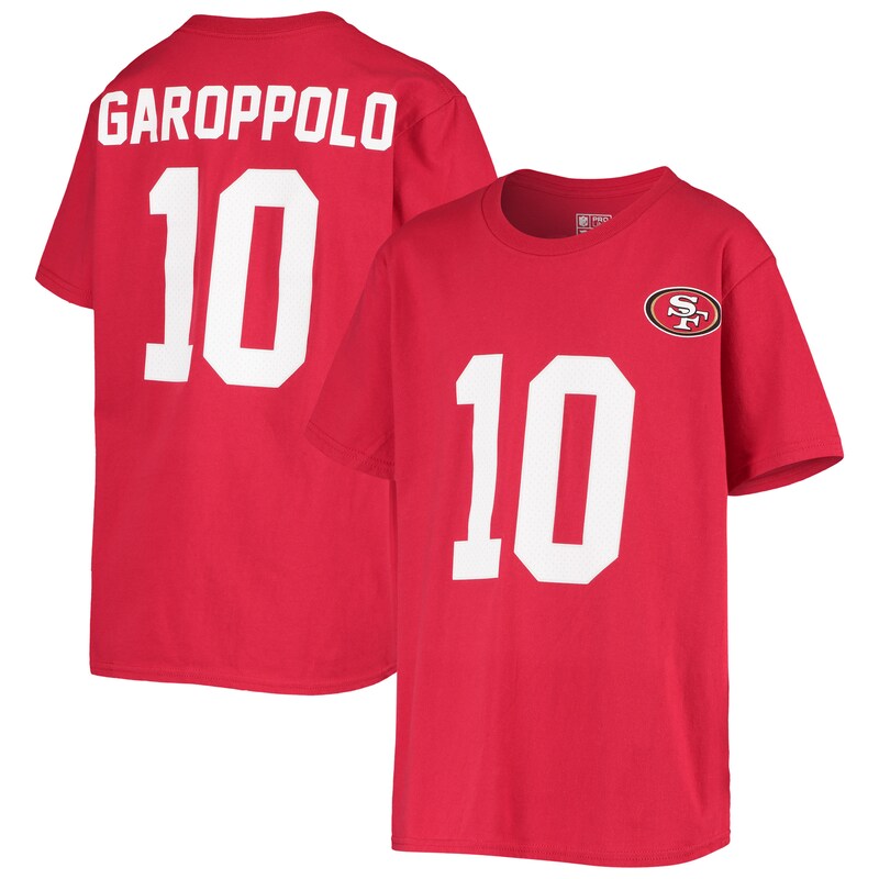 San Francisco 49ers - Tričko "Name & Number" dětské - červené, Jimmy Garoppolo, autentické