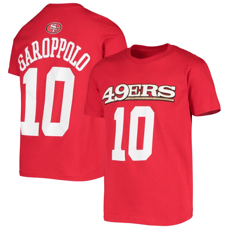 San Francisco 49ers - Tričko "Name & Number" dětské - červené, Jimmy Garoppolo, mainliner