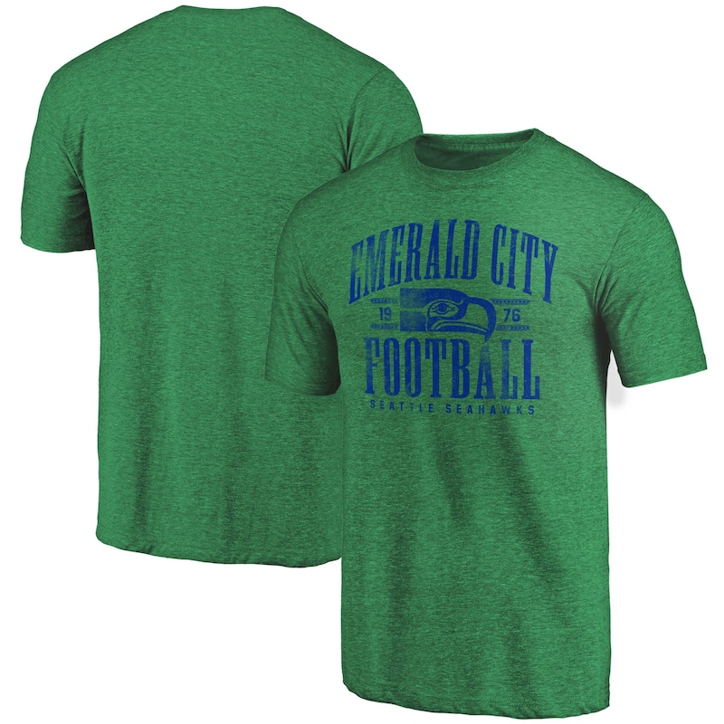 Seattle Seahawks - Tričko "Hometown" - tri-blend, zelené, žíhané