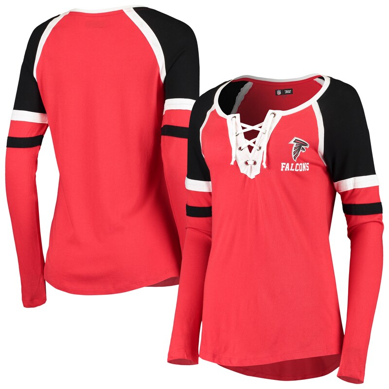 Atlanta Falcons - Tričko "Jersey" dámské - červené, dlouhý rukáv, raglánové