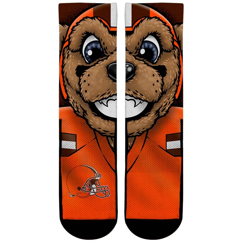 Cleveland Browns - Ponožky "Rock Em Split Face Mascot"