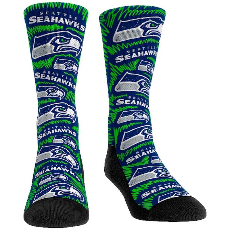 Seattle Seahawks - Ponožky "Rock Em Logo Sketch"