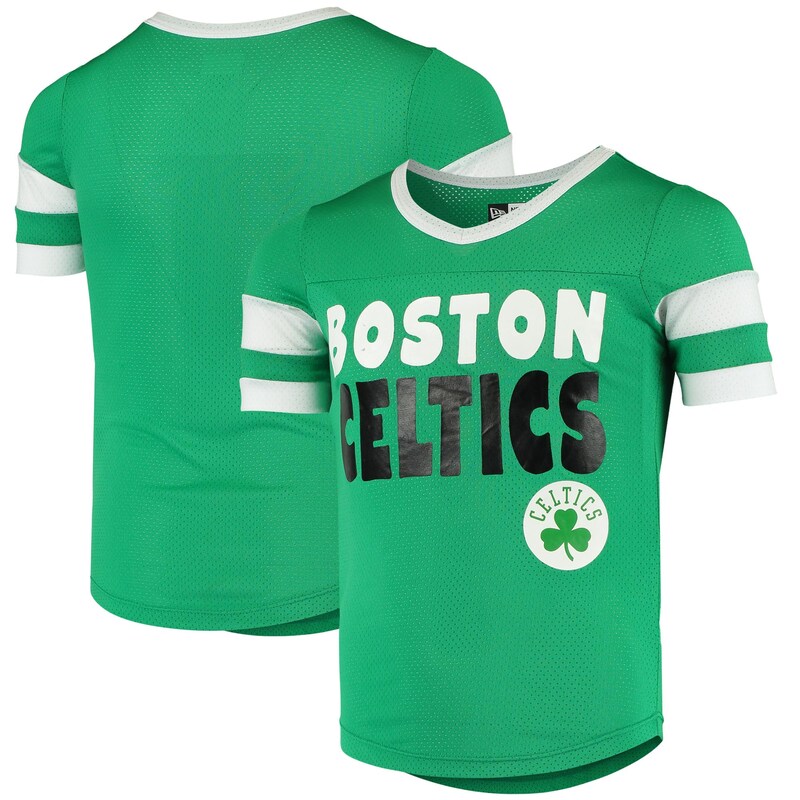 Boston Celtics - Tričko "Jersey" dívčí, dětské - výstřih do V, zelené