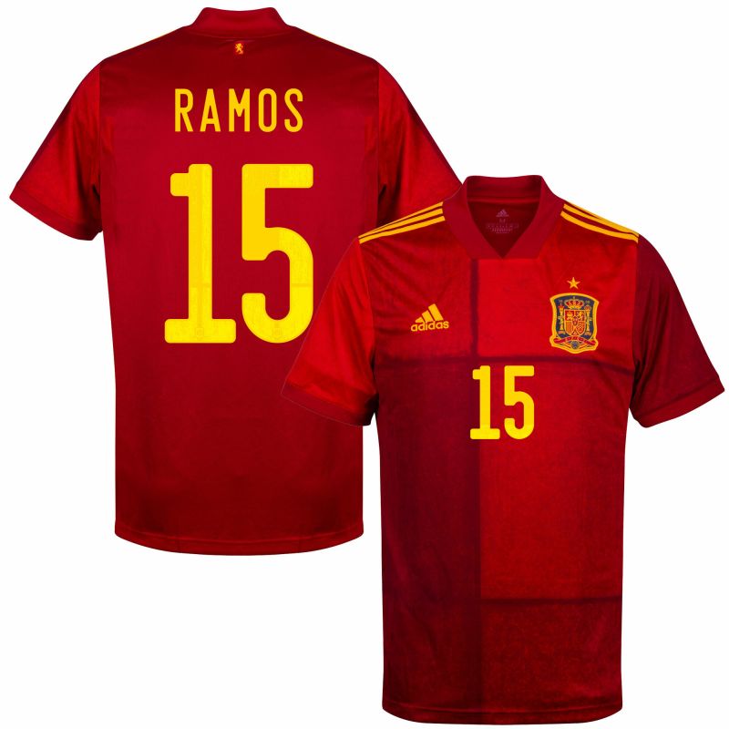 Španělsko - Dres fotbalový - sezóna 2020/21, domácí, Sergio Ramos, červený, číslo 15