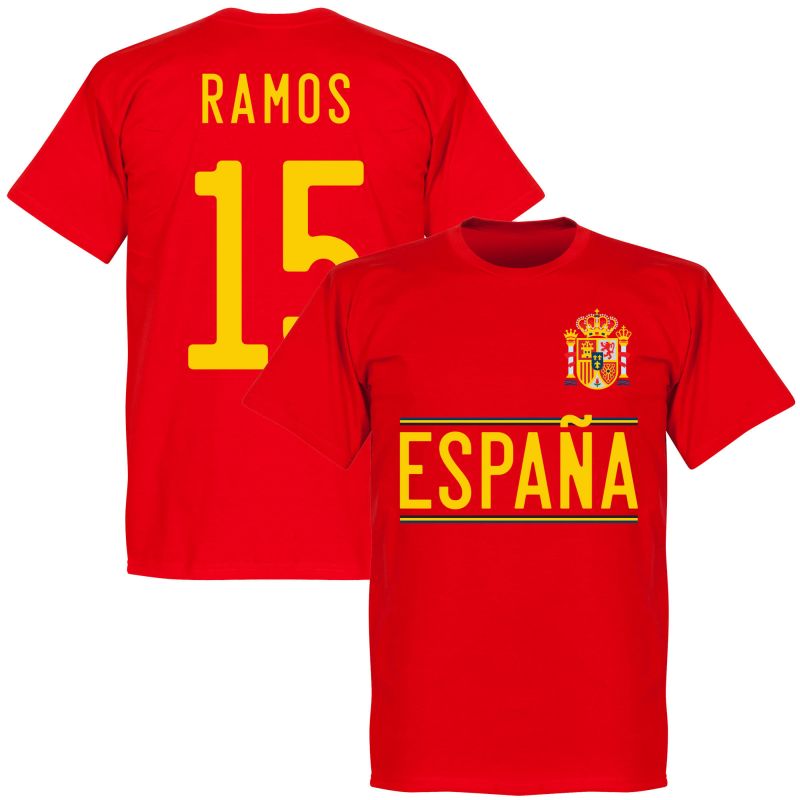 Španělsko - Tričko - červené, 2020, Sergio Ramos, číslo 15