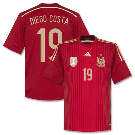 Španělsko - Dres fotbalový - Diego da Silva Costa, sezóna 2014/2015, domácí, červený