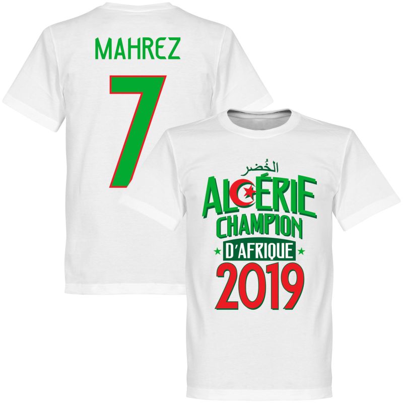 Alžírsko - Tričko - bílé, Africa Champions, číslo 7, Riyad Mahrez