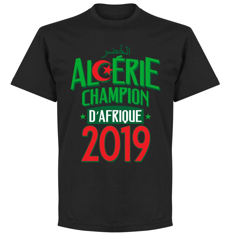 Alžírsko - Tričko - Africa Champions, černé