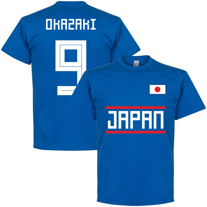 Japonsko - Tričko - číslo 9, Šindži Okazaki, modré
