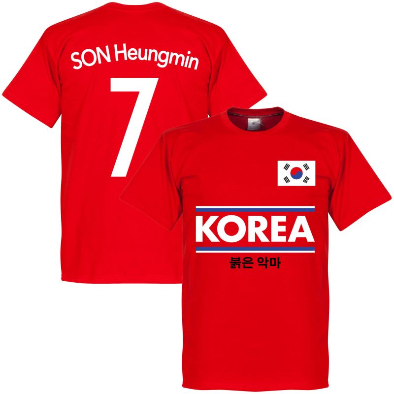 Jižní Korea - Tričko - červené, číslo 7, Heung-Min Son