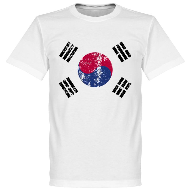 Jižní Korea - Tričko s vlajkou - bílé