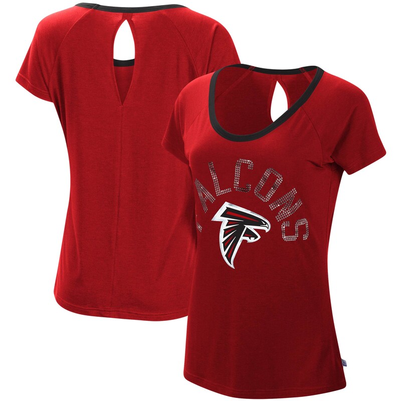 Atlanta Falcons - Tričko "Starting Line Up" dámské - velký výstřih, černočervené