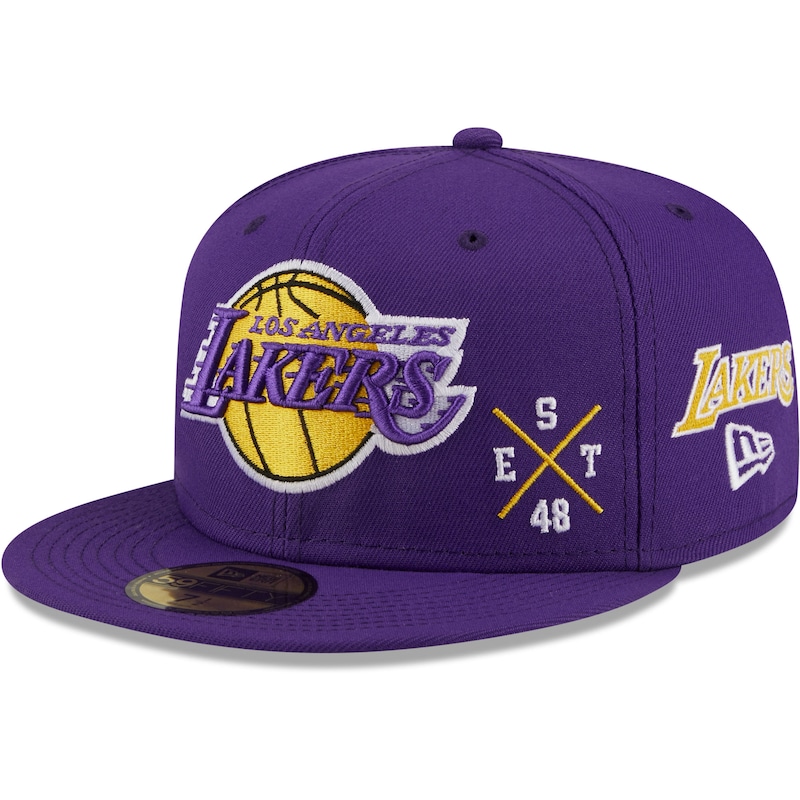 Los Angeles Lakers - Kšiltovka 59FIFTY pevná "Multi" - fialová