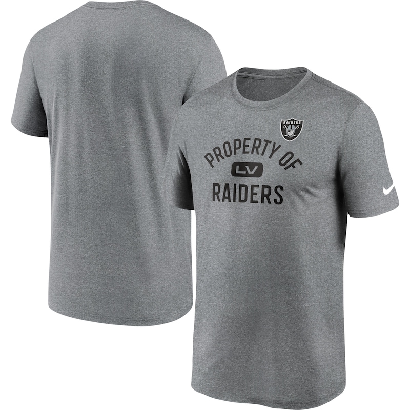 Las Vegas Raiders - Tričko "Legend Performance" - žíhané, tmavě šedé